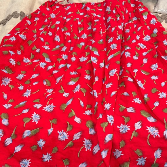 J. Crew Red Floral Side-Tie Skirt/NWT/M - Picture 12 of 14